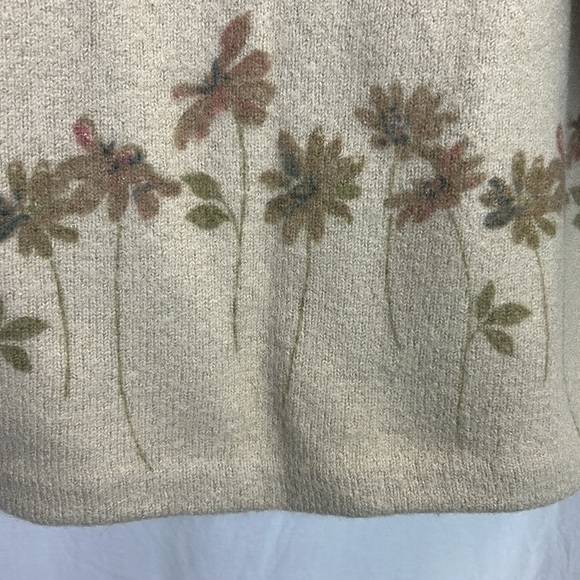 Woolrich Women’s Floral Pure Wool Button-Up Heavy Sweater Cardigan Size XL - Picture 6 of 6